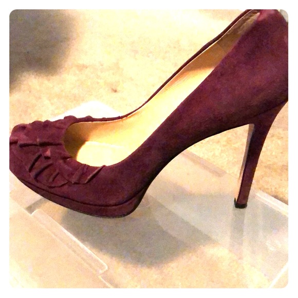 plum high heels
